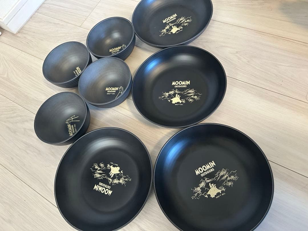 ムーミン　樹脂皿セット 8枚　　レア！バラ売り不可！