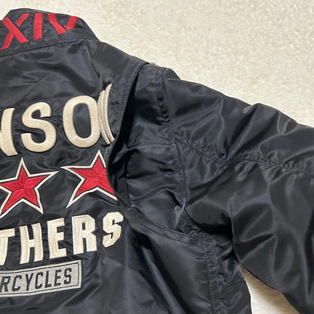 VANSON MA-1 フライトジャケット 裏地 シンサレート カモフラ 黒 S