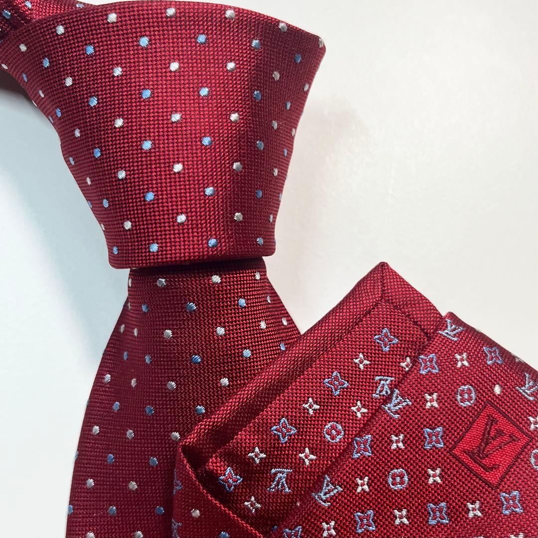 ✨極美品✨LOUIS VUITTON ルイヴィトン　ネクタイ　モノグラム　ドット