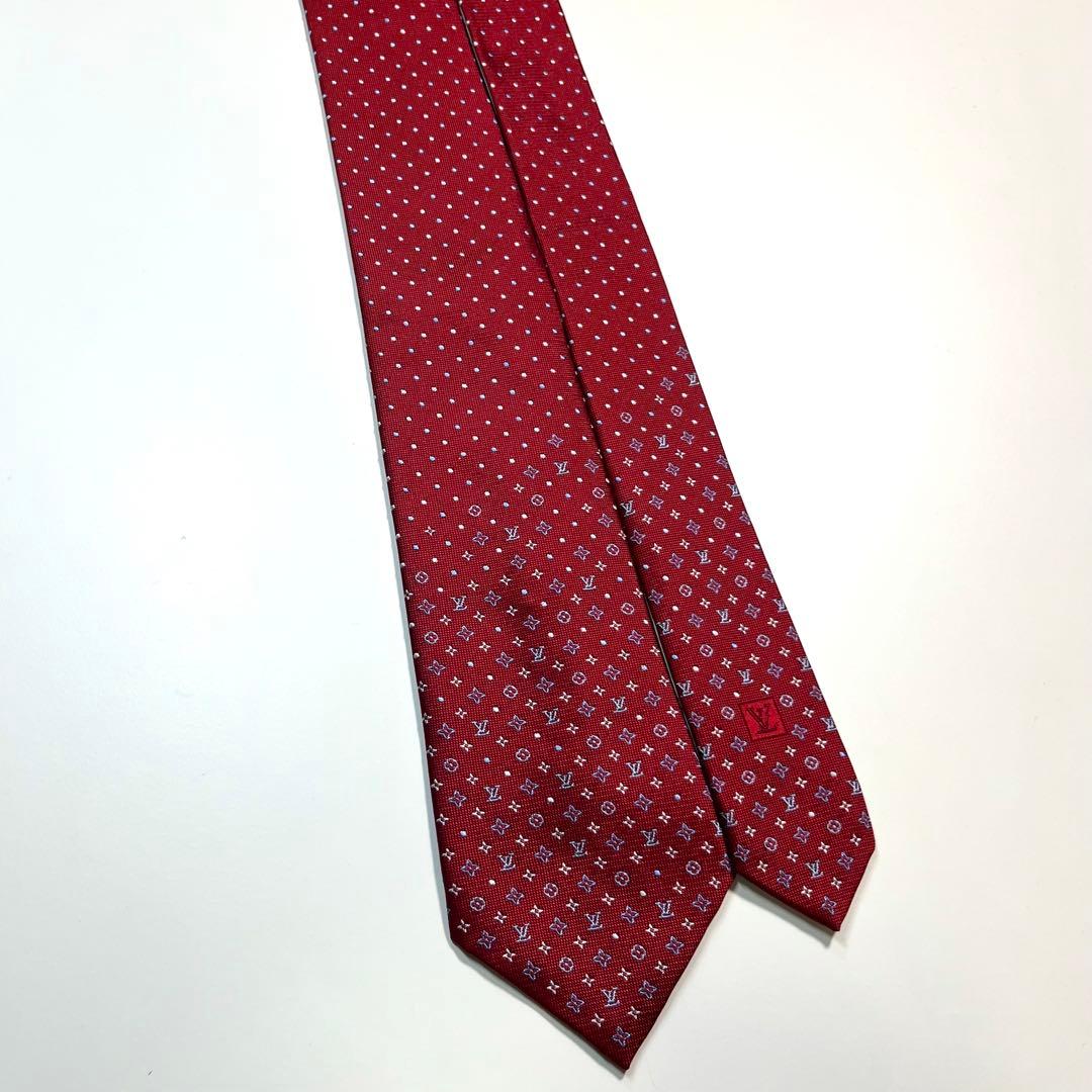 ✨極美品✨LOUIS VUITTON ルイヴィトン　ネクタイ　モノグラム　ドット