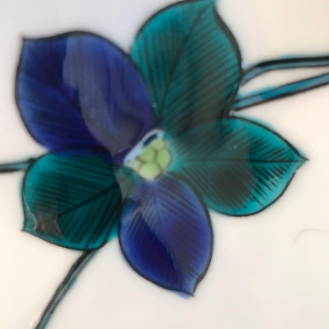 P38 気になる方はお早めに　匿名配送込み　九谷焼大皿　箱付き　涼花文　器　幸