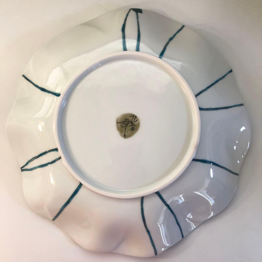 P38 気になる方はお早めに　匿名配送込み　九谷焼大皿　箱付き　涼花文　器　幸