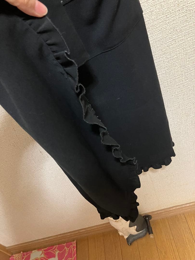 Lake Alster レイクアルスター バッククロスエプロン シュニール織 黒