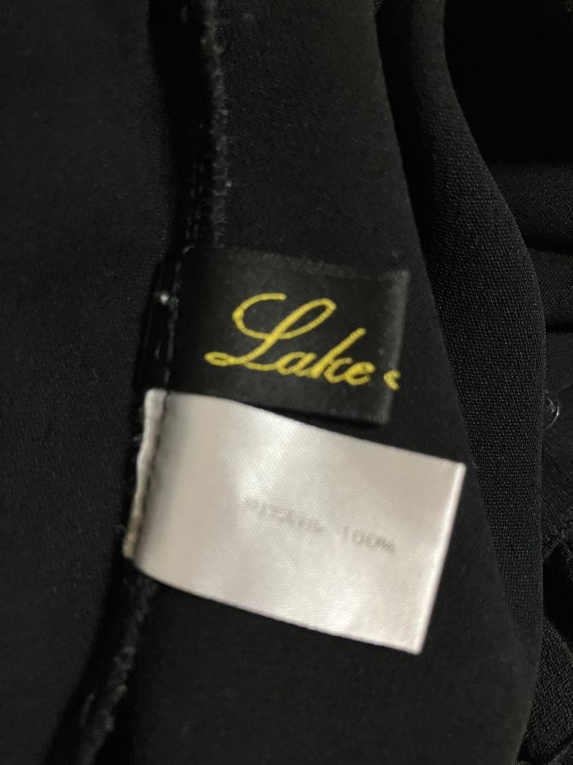 Lake Alster レイクアルスター バッククロスエプロン シュニール織 黒