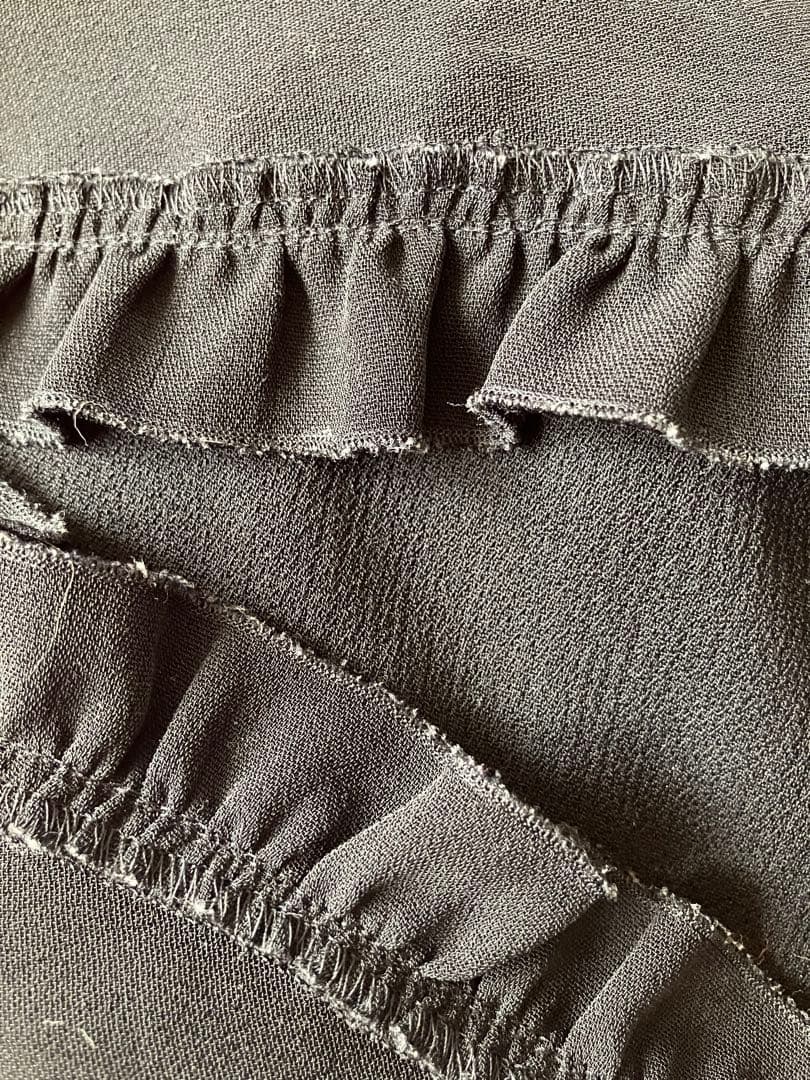 Lake Alster レイクアルスター バッククロスエプロン シュニール織 黒