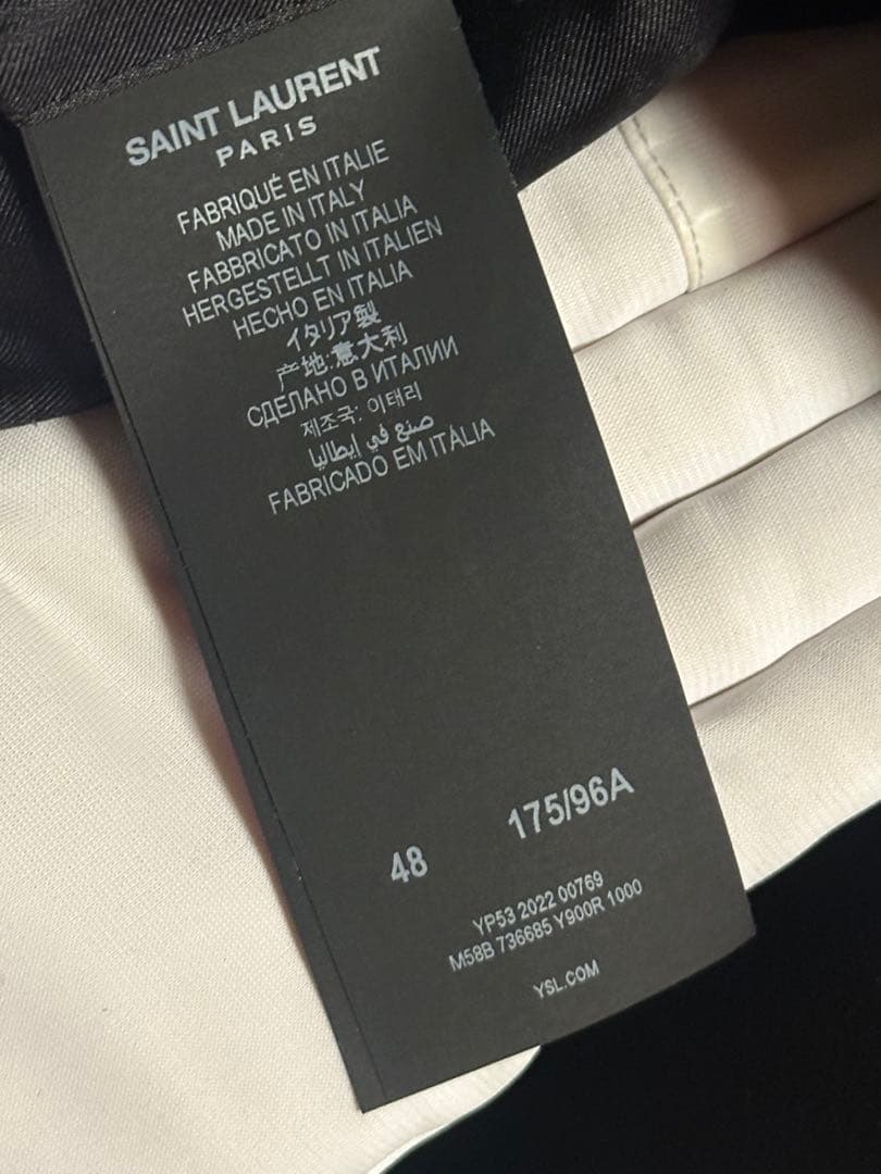 サンローラン　saint laurent 22aw silk coat