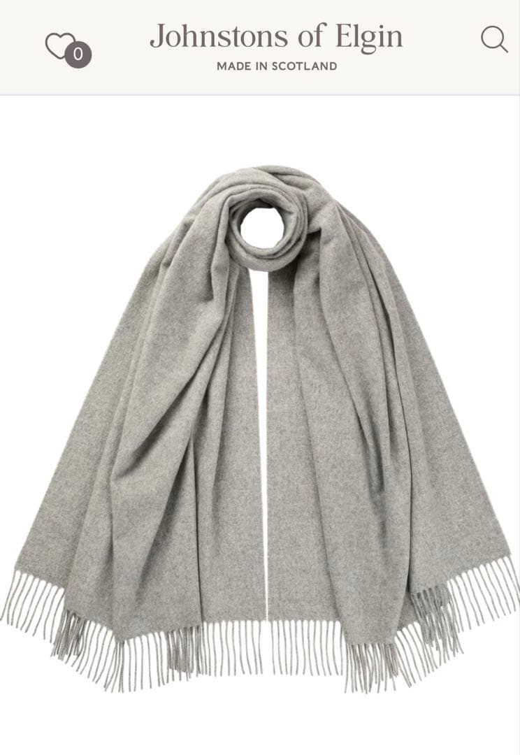 未使用　JOHNSTONS OF ELGIN カシミヤ ストール