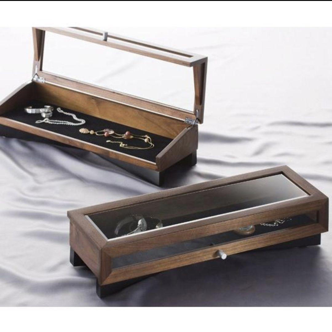 コレクションケース　木製　ショーケース　ウォールナット アクセサリー ケース