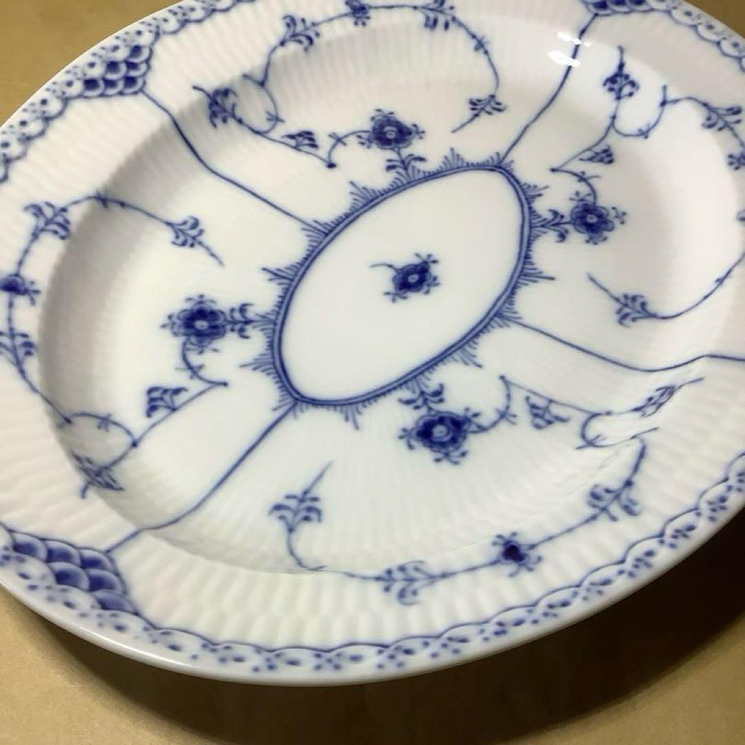 ロイヤルコペンハーゲン　ブルーフルーテッド ハーフレース(楕円30cm 中古品)