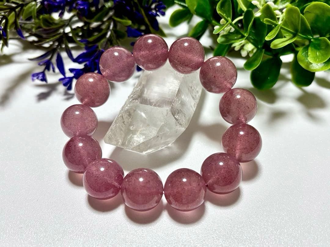 究極品質　聖なる愛の守護石　タンザニア産　プリズムモーヴストロベリークォーツ