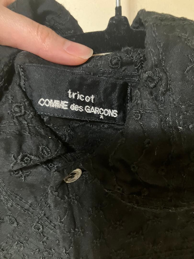 tricot COMME des GARÇONS 半袖　レース　シャツ 黒