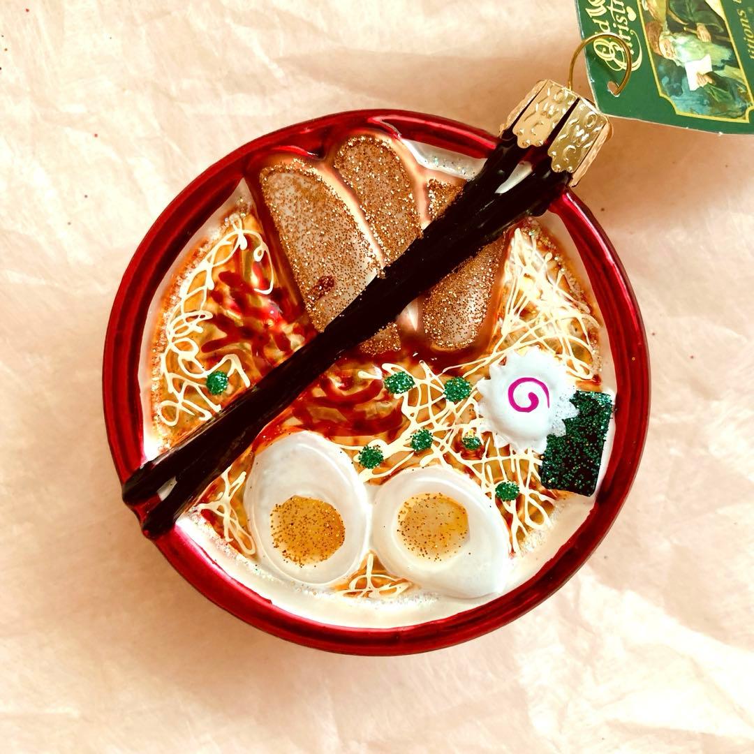 ばら売り不可 ラーメン 招き猫 2点セット オーナメント