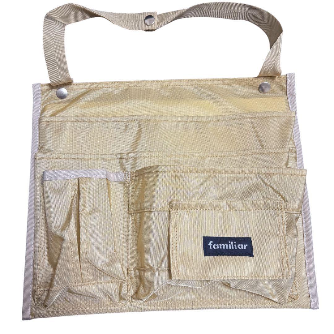 【美品】familiar マザーズバック ネイビー 赤チェック　インナーバック