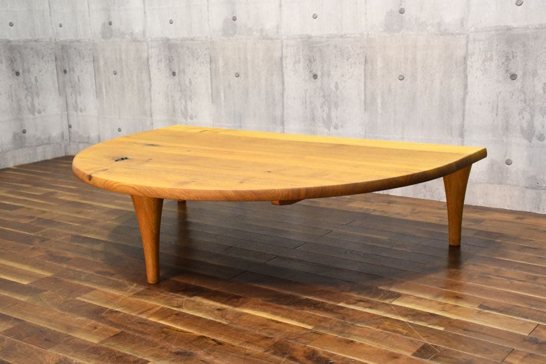 DIK61 飛騨産業 HIDA キツツキ 森のことば 半円形リビングテーブル