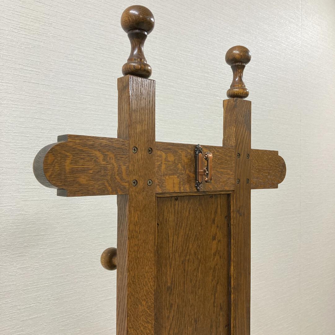 【飛騨産業】キツツキ　ハンガーラック　ポールハンガー　ベンチ　収納　ミラー　鏡