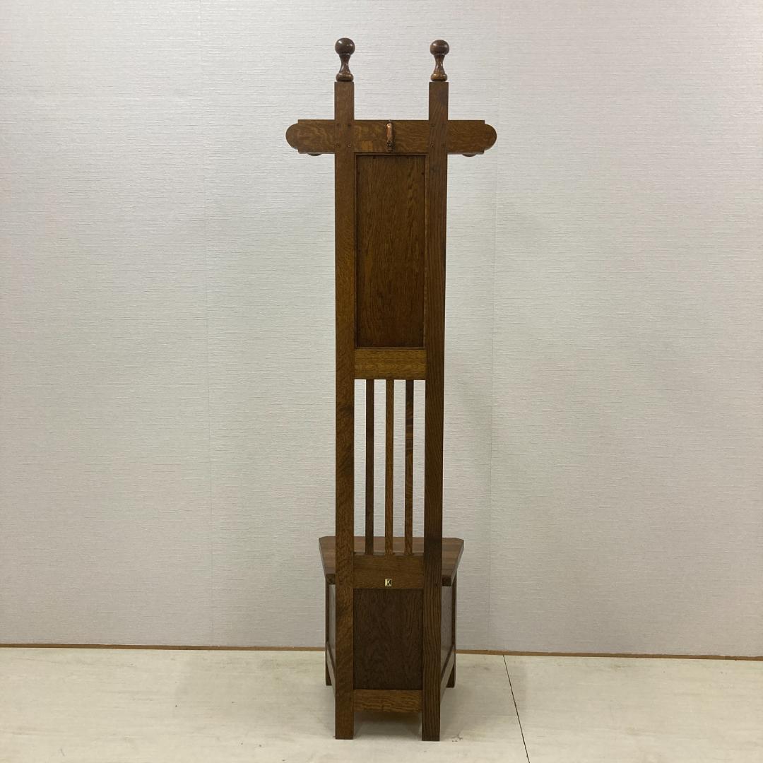 【飛騨産業】キツツキ　ハンガーラック　ポールハンガー　ベンチ　収納　ミラー　鏡