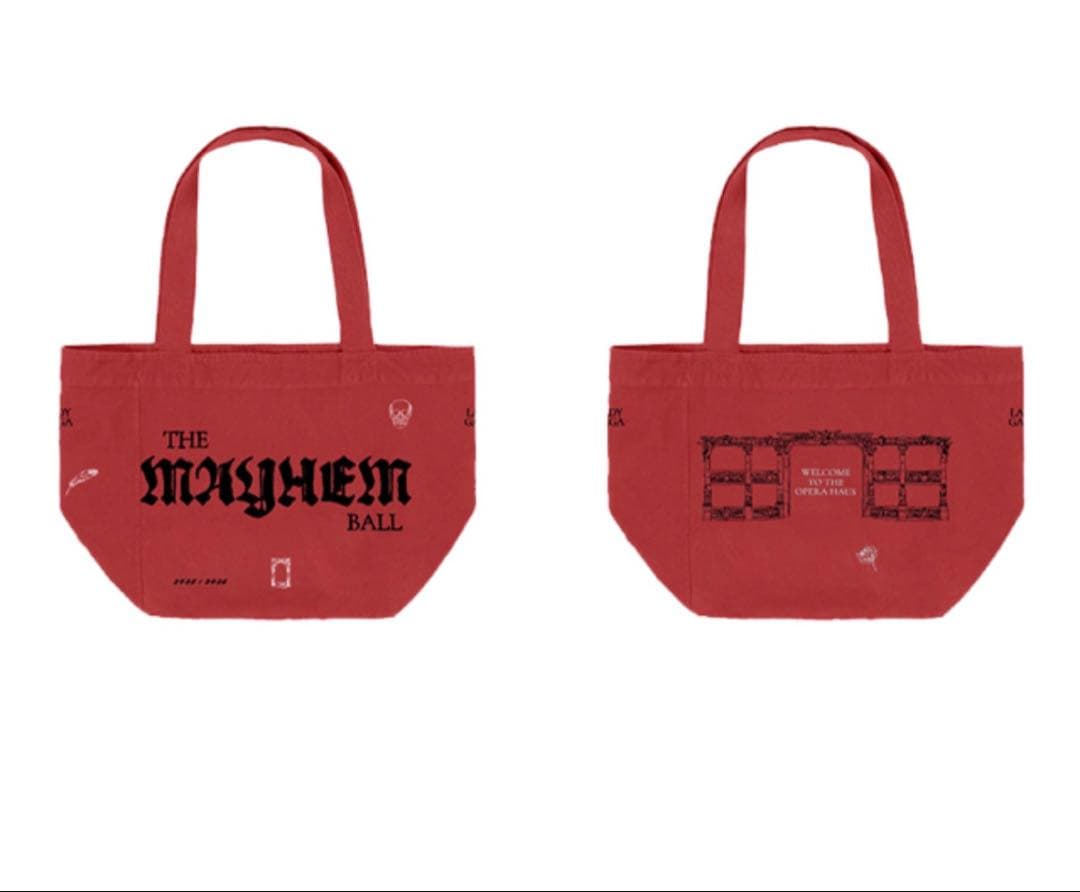 レディーガガ　バッグ　OPERA HAUS TOTE（RED)MAYHEM