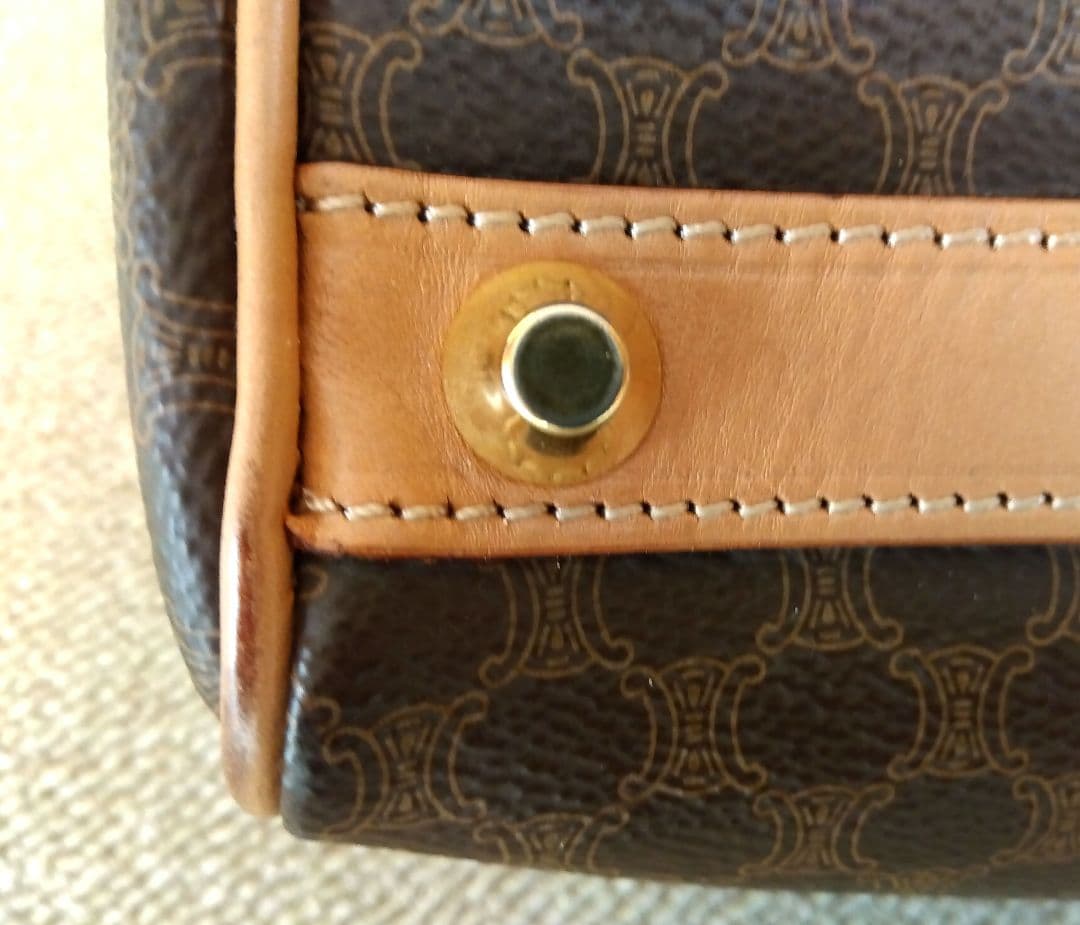 CELINE マカダム柄　ボストンバッグ　※比較的きれいなお品かと思います！