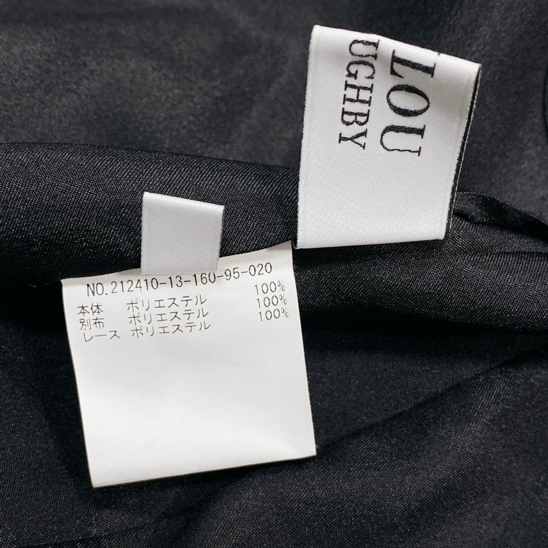 極美品✨2024SS ルルウィルビー サテンドットレースブラウス ブラック 2