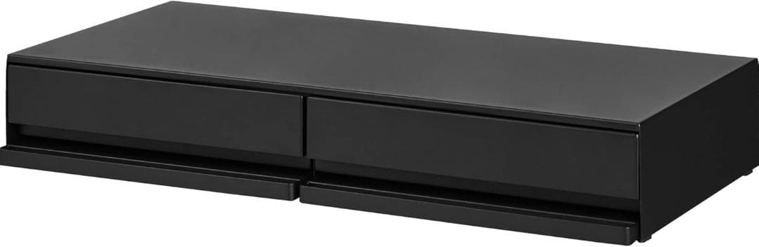 tower キッチン家電下引き出し＆スライドテーブル W80 山崎実業 黒