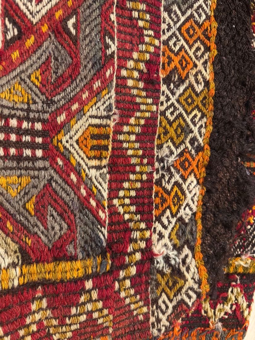 トルコ キリム ヴィンテージ 幾何学模様 ラグ