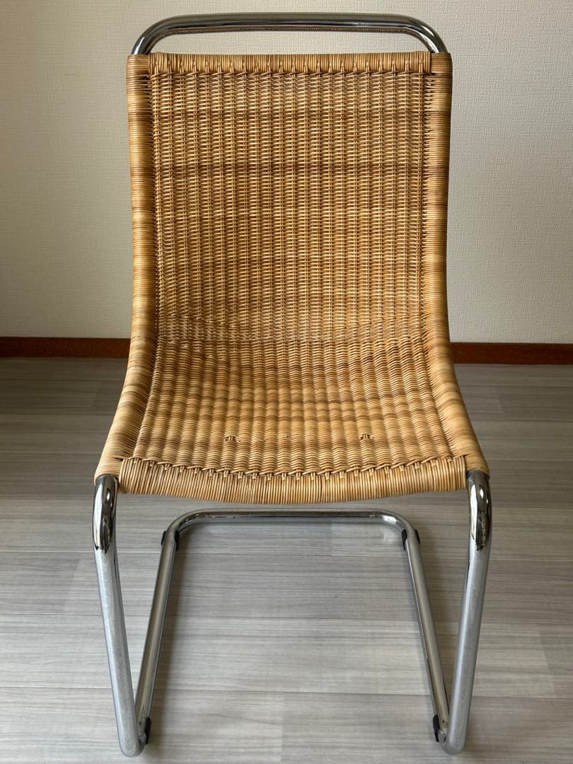 ヴィンテージ　カンチレバーチェア　籐　ラタン　スチール　椅子