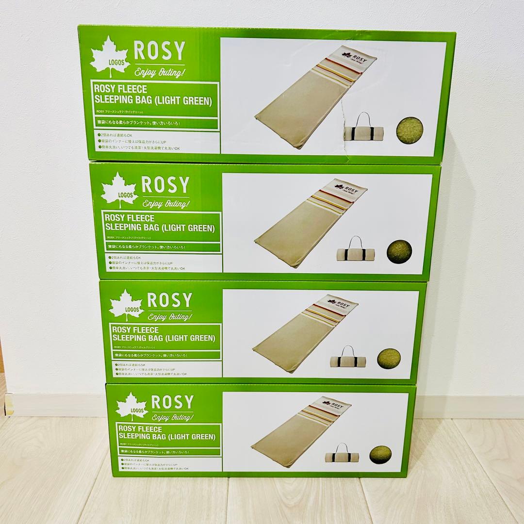 【新品】LOGOS ROSY フリースシュラフ 4個 ライトグリーン ロゴス