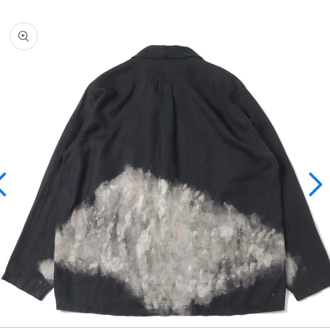MARKAWARE 長袖ヘンプオープンカラー CLOUDY BLEACHING