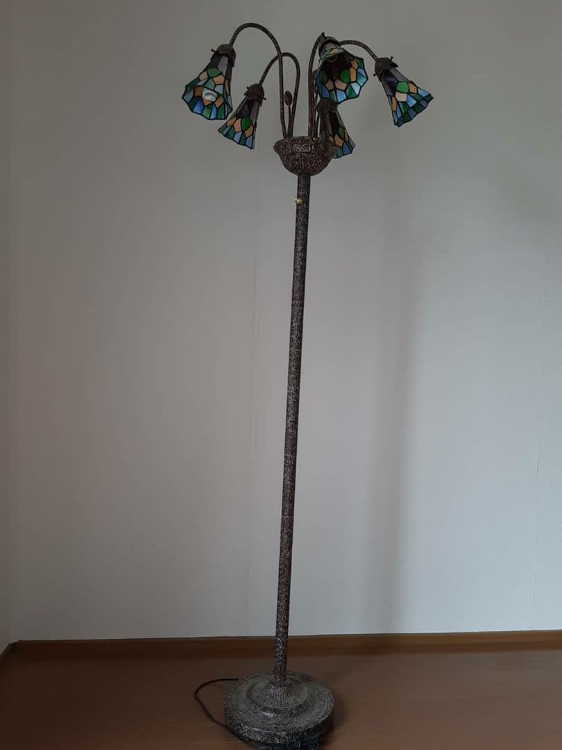フロアライトフロアスタンド ステンドグラス アンティーク