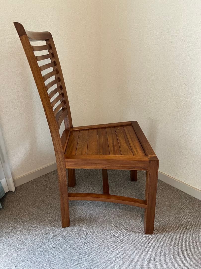 【あやちょ】②ダイニングチェア チーク 無垢材