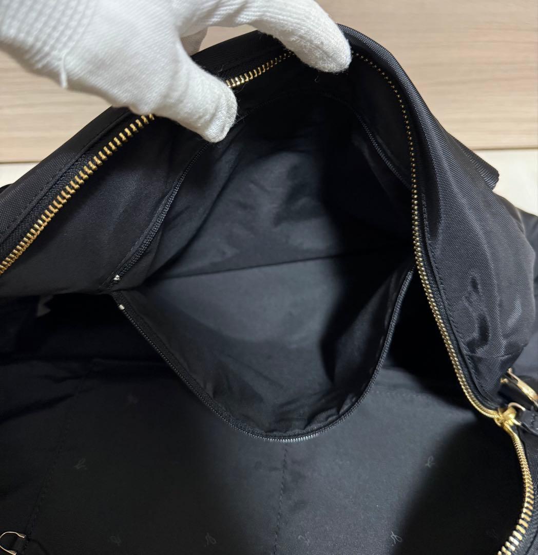 【美品】agnes b. アニエスベー 2way ボストンバッグ ナイロン 黒