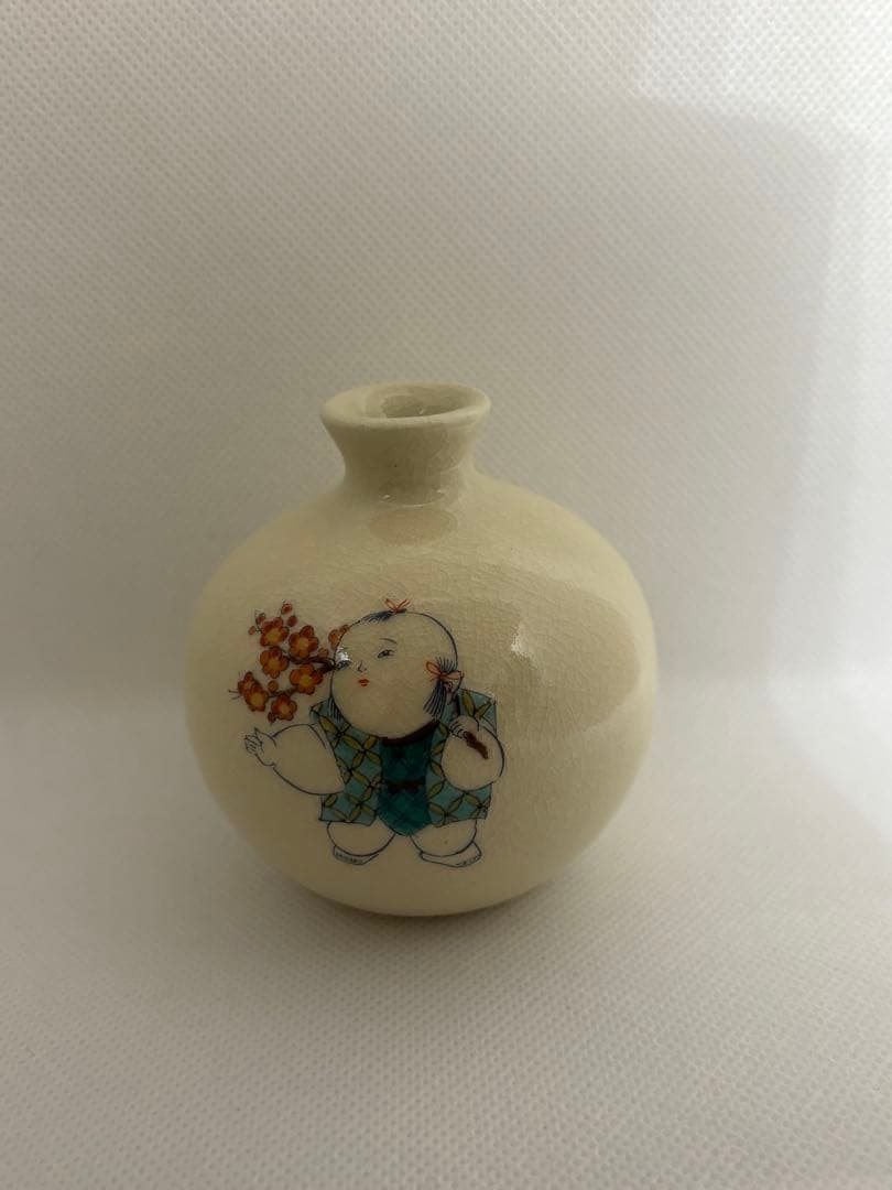 【未使用・美品】花入れ 九谷焼 正峰作 箱・説明書付き