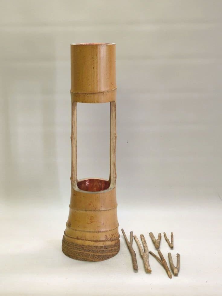 根付き二重生　又木付き　池坊好み　池坊花器