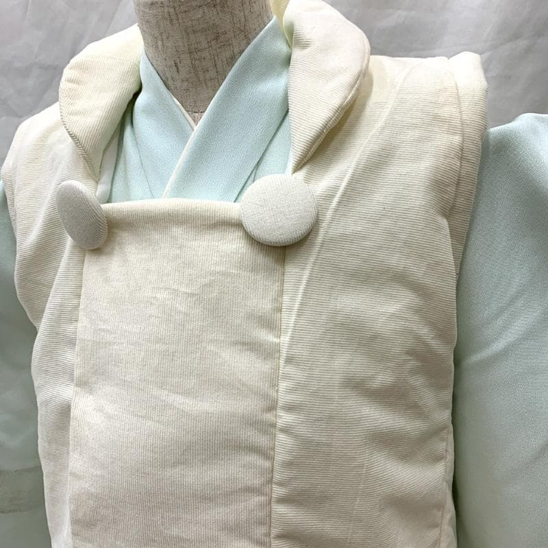 602ab23□七五三 三歳 男児 着物&被布&長襦袢 作家物 落款入り□美品