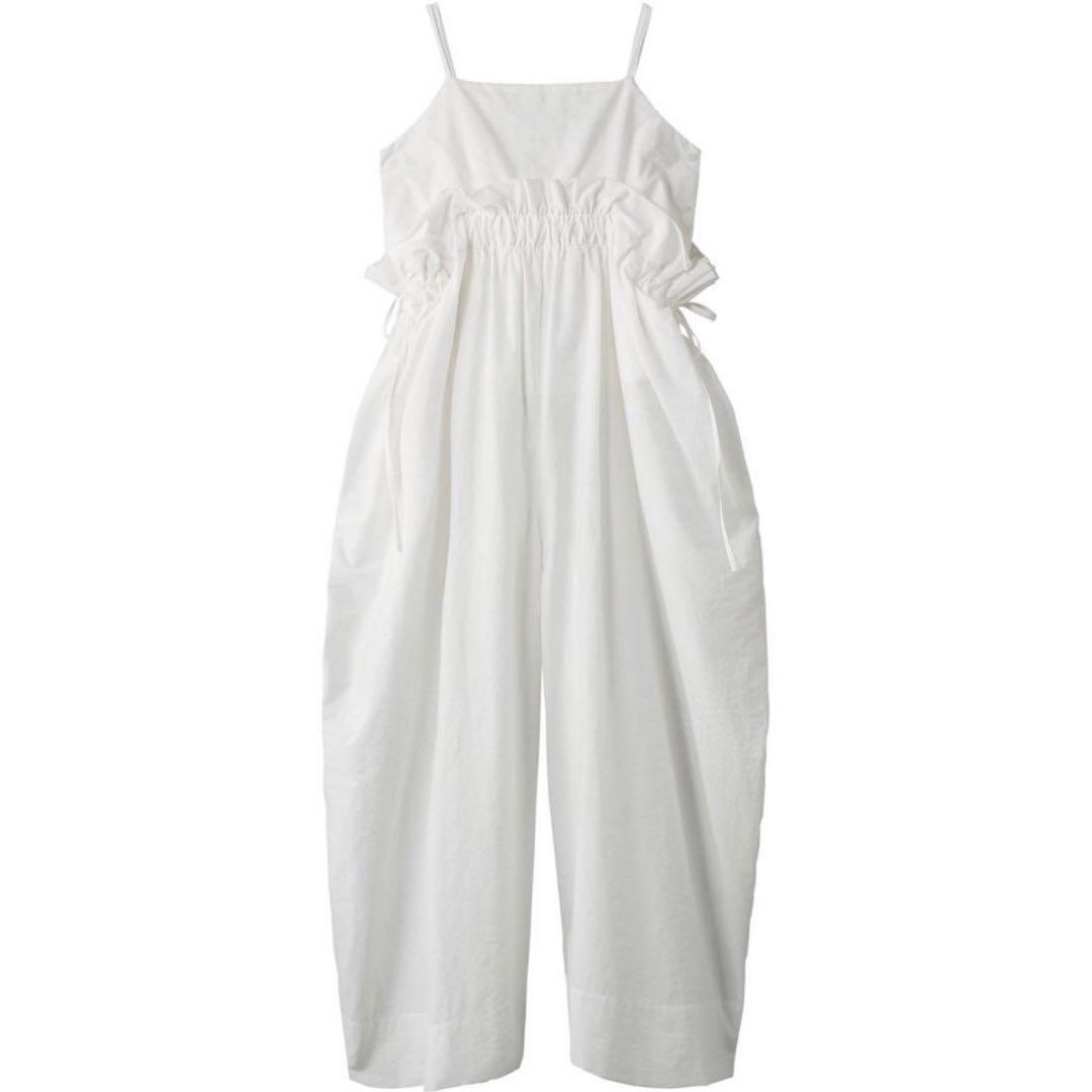 【美品】メゾンスペシャル　ボリュームバルーンロンパース　ホワイト　サロペット