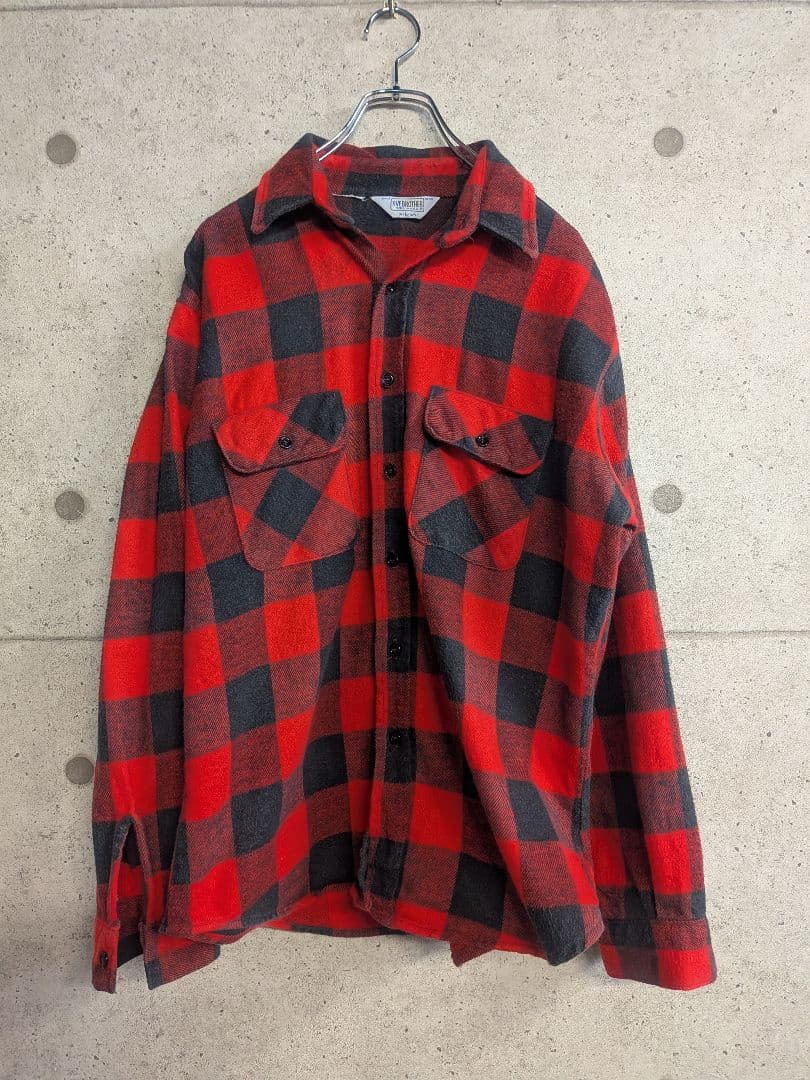 FIVE BROTHER バッファローチェック　ネルシャツ　70〜80s 米国製