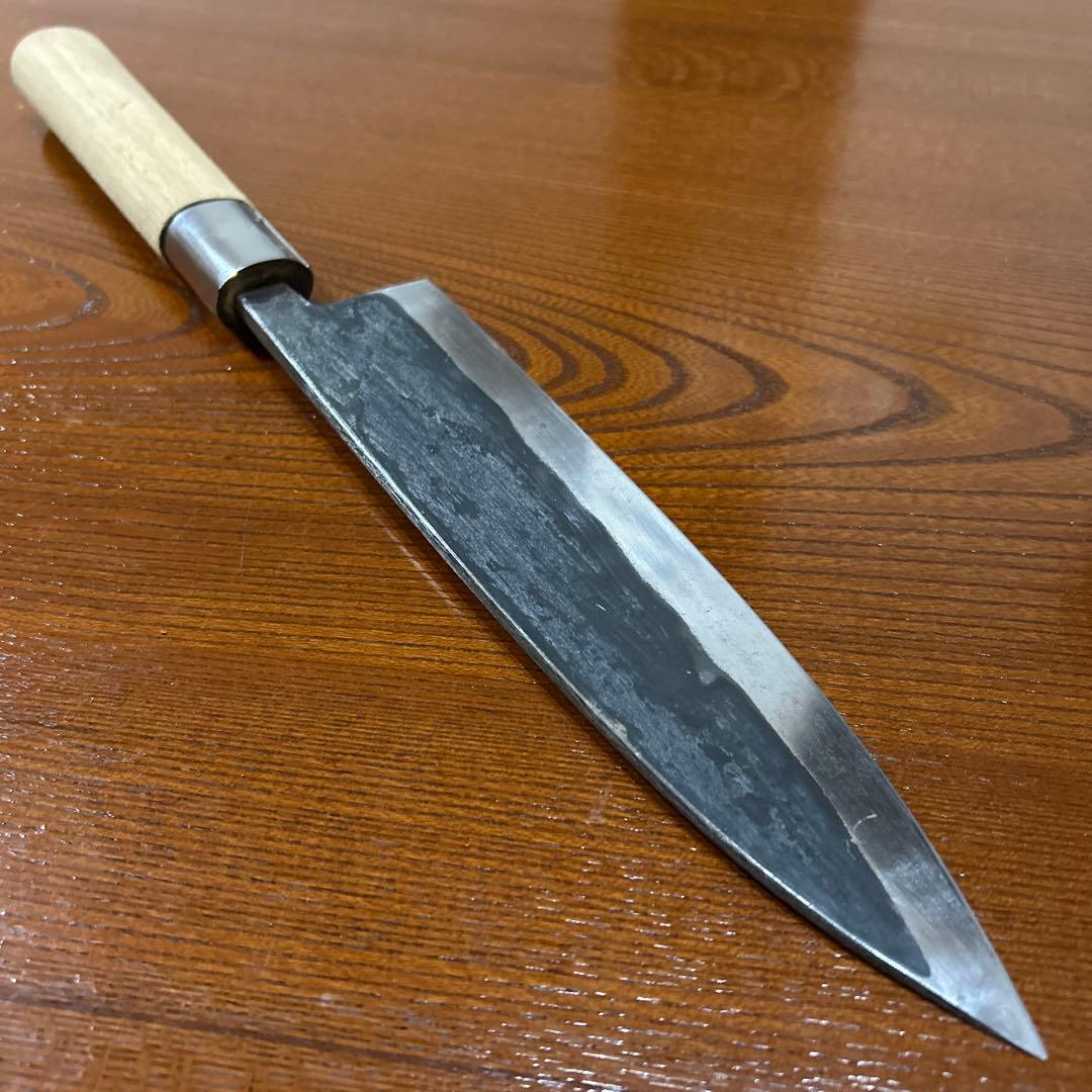 出刃包丁 両刃包丁 勝清作 全長36cm刃21cm厚約5mm ★送料無料