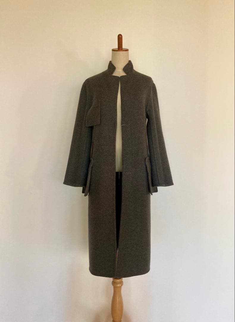 HERMES マルジェラ期　カシミヤコート　ダブルフェイス　美品　クリーニング済