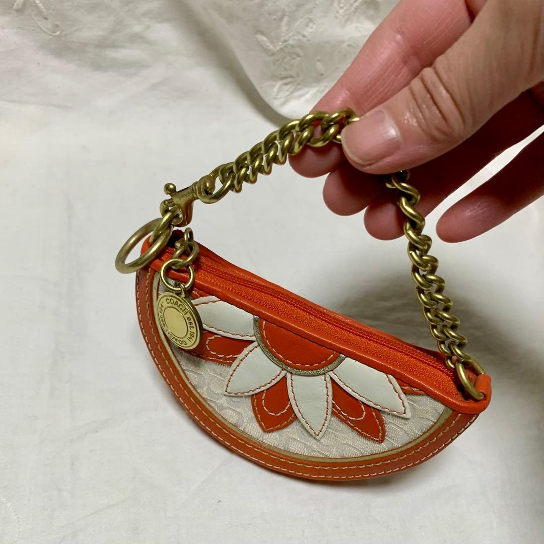 15年程前のコーチ　オレンジキーチャーム/バッグチャーム/ケース