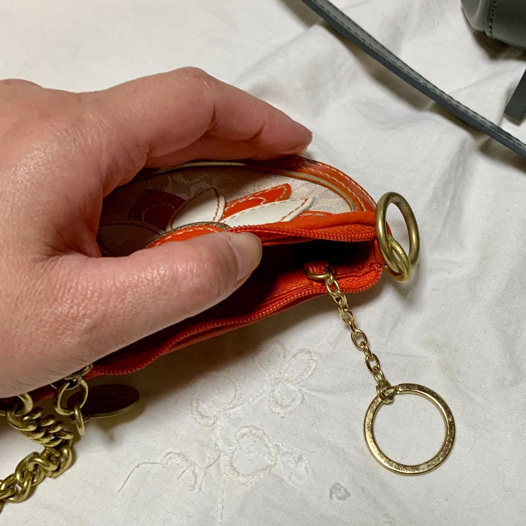 15年程前のコーチ　オレンジキーチャーム/バッグチャーム/ケース