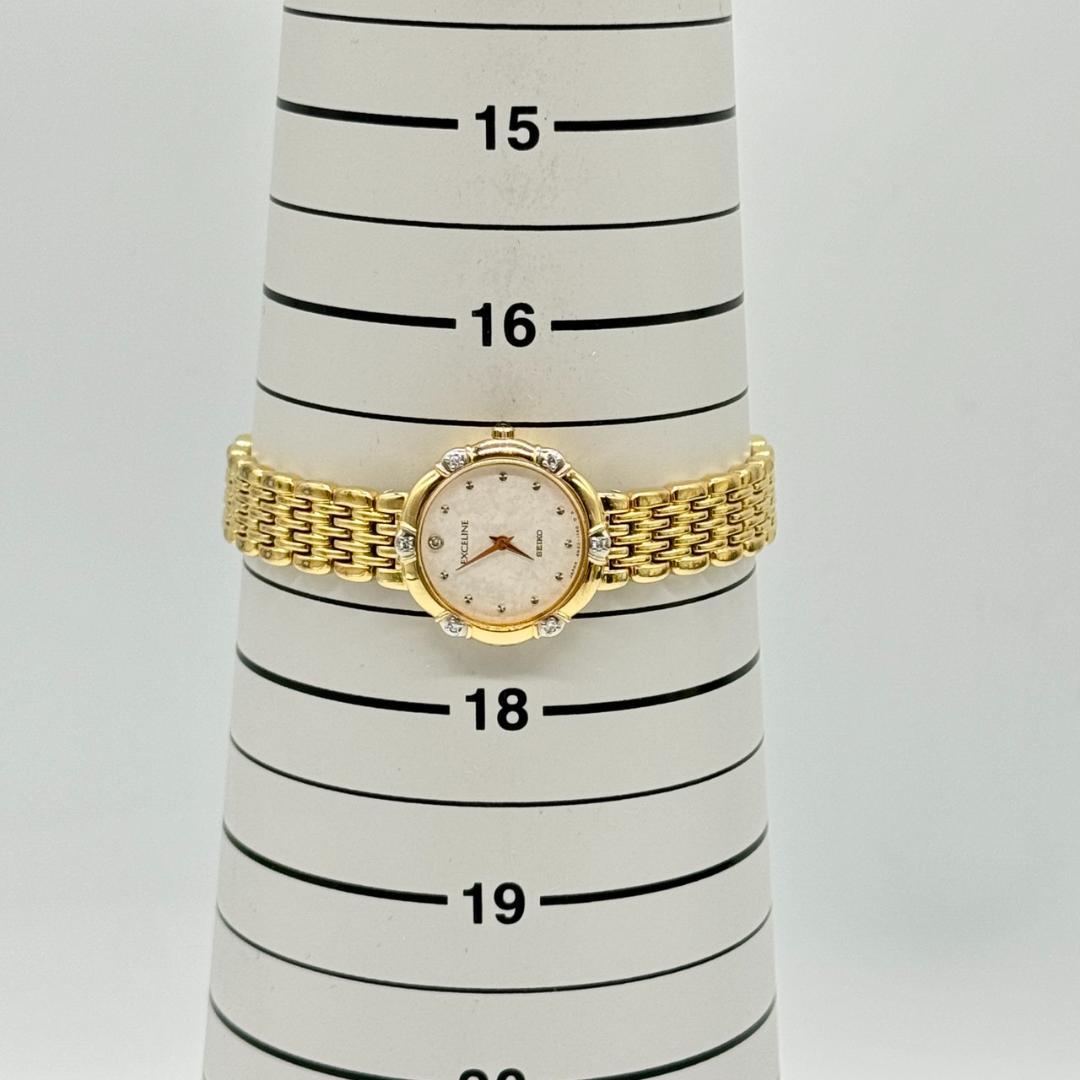 稼働品 SEIKO セイコー EXCELINE 腕時計 シルバー文字盤 ２針