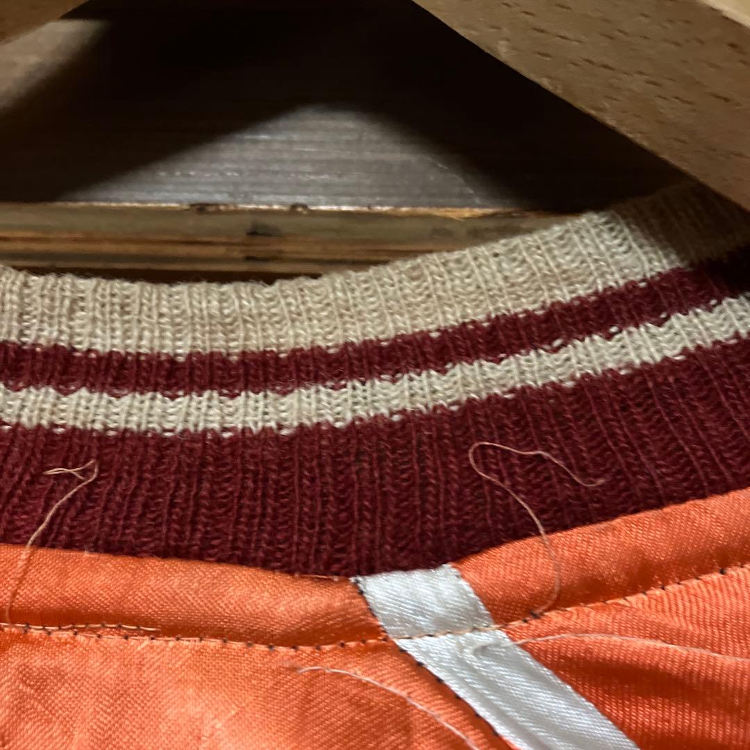 スカジャン　刺繍　ヴィンテージ　サテン　虎　鷲　リバーシブル