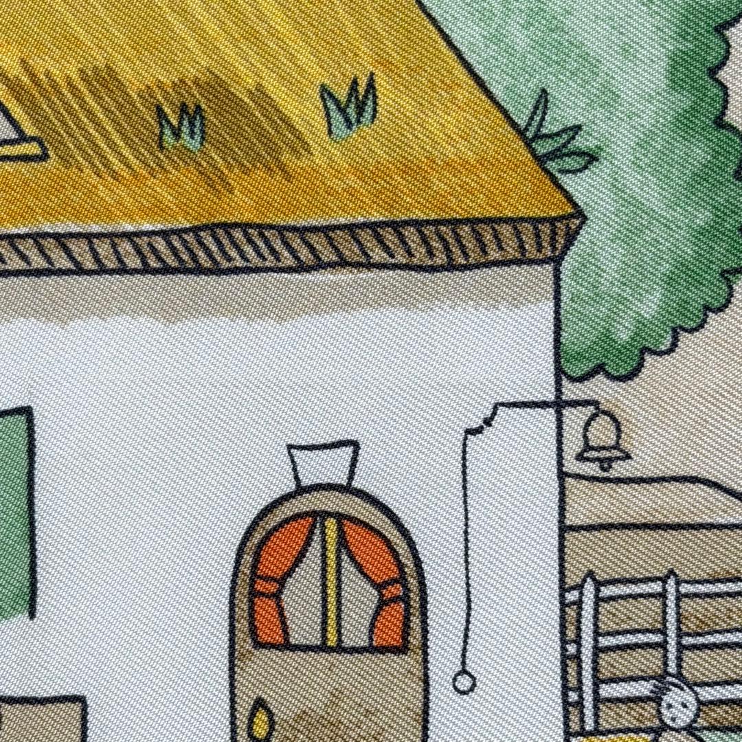 エルメス HERMES スカーフ　カレ45 ガヴロッシュ　故郷に帰る