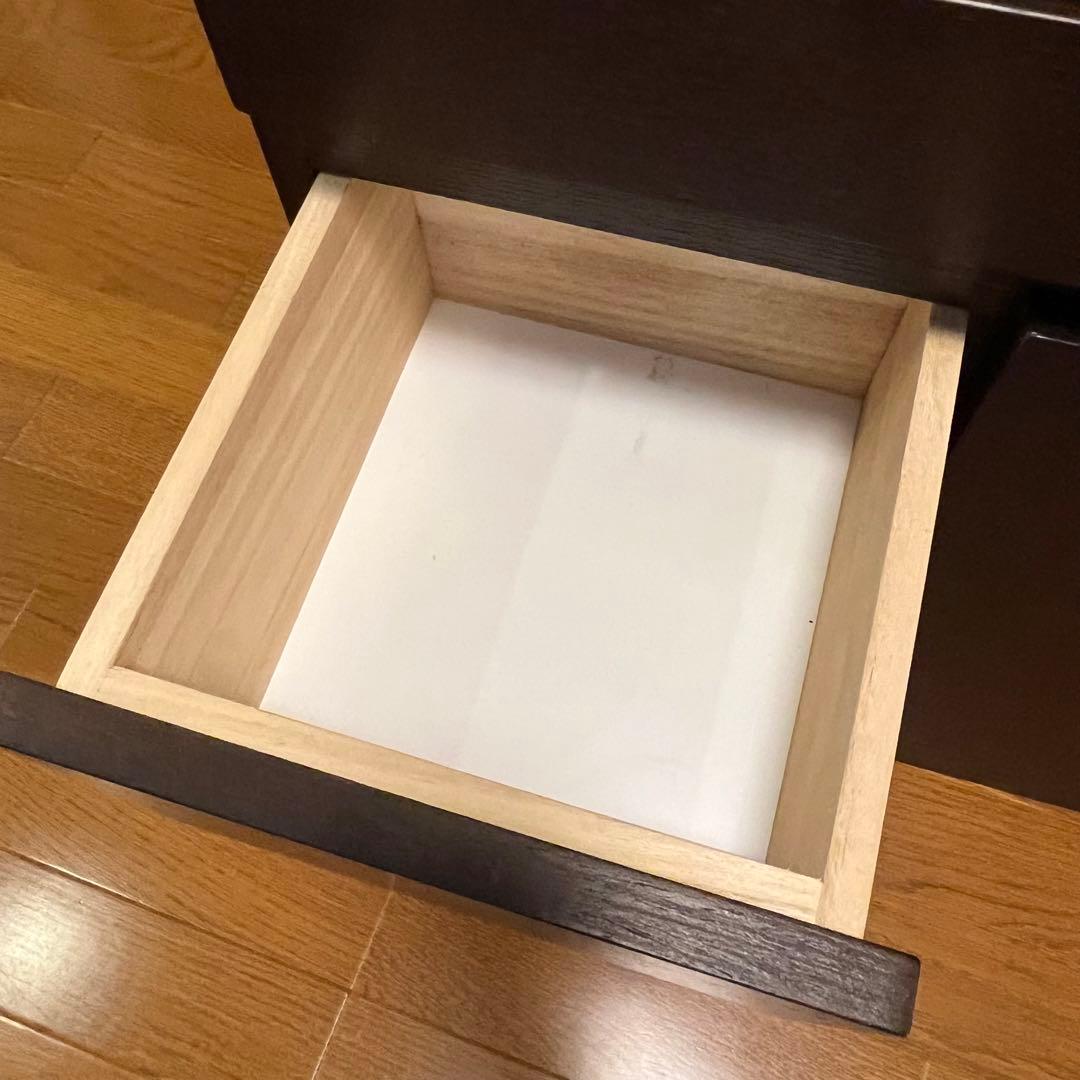 姫ちゃん　FAX台　ルーター収納　天然木　台　46cm ブラウン　収納