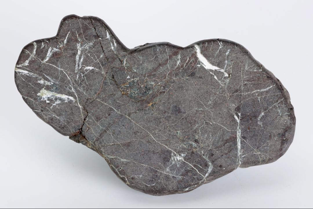 山景石 連山 遠山景 観賞石 台座付 3.4kg 水石 自然石 景石 盆景 盆石