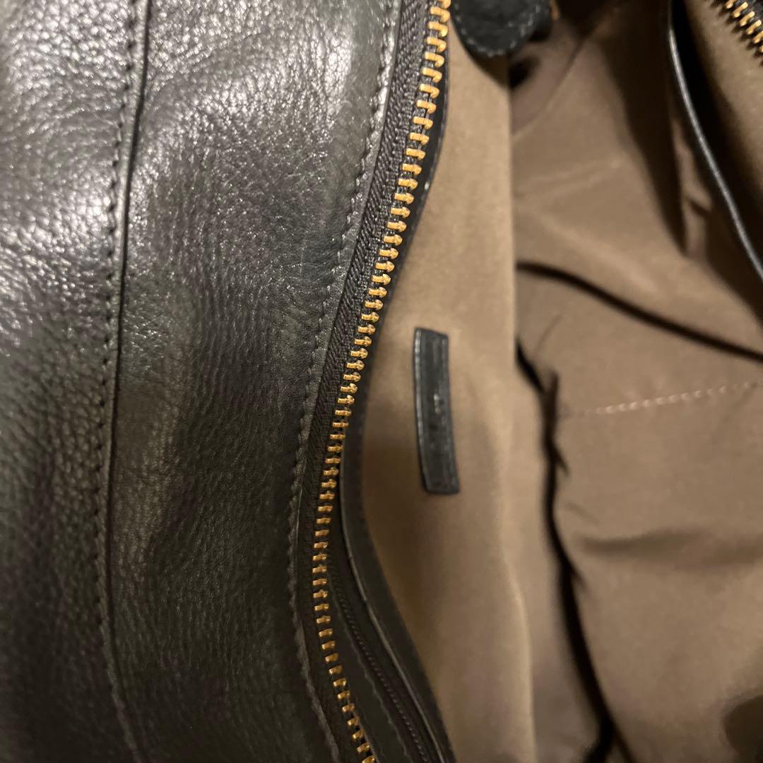 コールハーン　ブラックレザートートバッグ