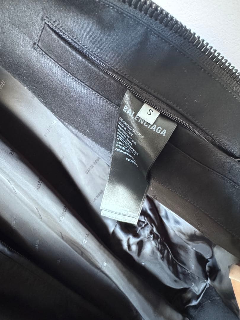 balenciaga 黒 シングルライダースジャケット