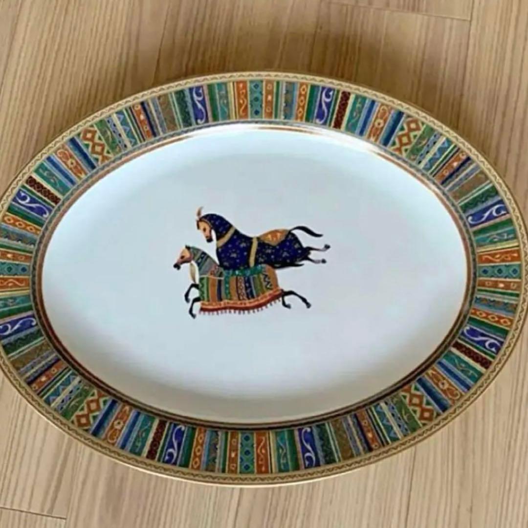 エルメス食器　HERMES シュヴァルドリアンオーバルプレート