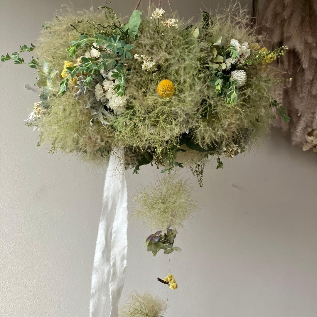 スモークツリー とイエローのフライングリースクラスペディア　貝細工　紫陽花