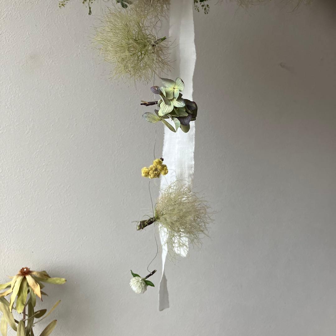 スモークツリー とイエローのフライングリースクラスペディア　貝細工　紫陽花